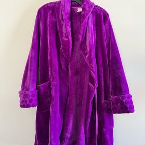 NWOT plush purple knee length robe